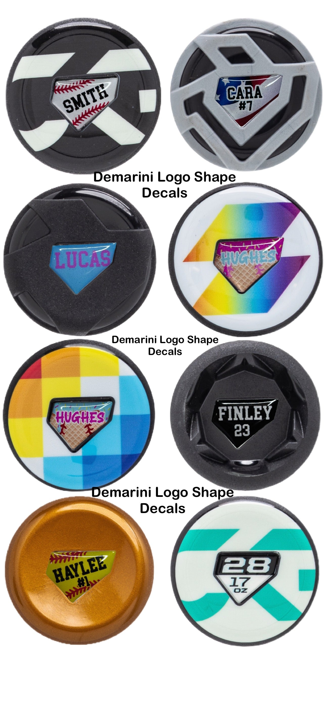 The ORIGINAL Personalized 3D Bat Knob Decals: Level Up Your Bat!