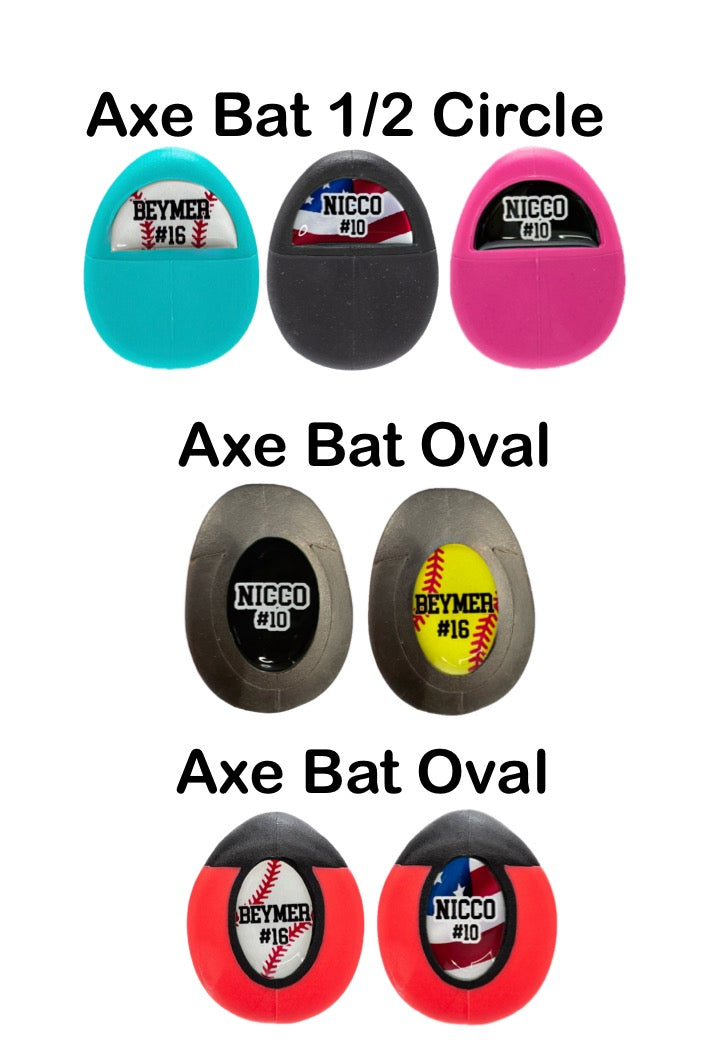 The ORIGINAL Personalized 3D Bat Knob Decals: Level Up Your Bat!