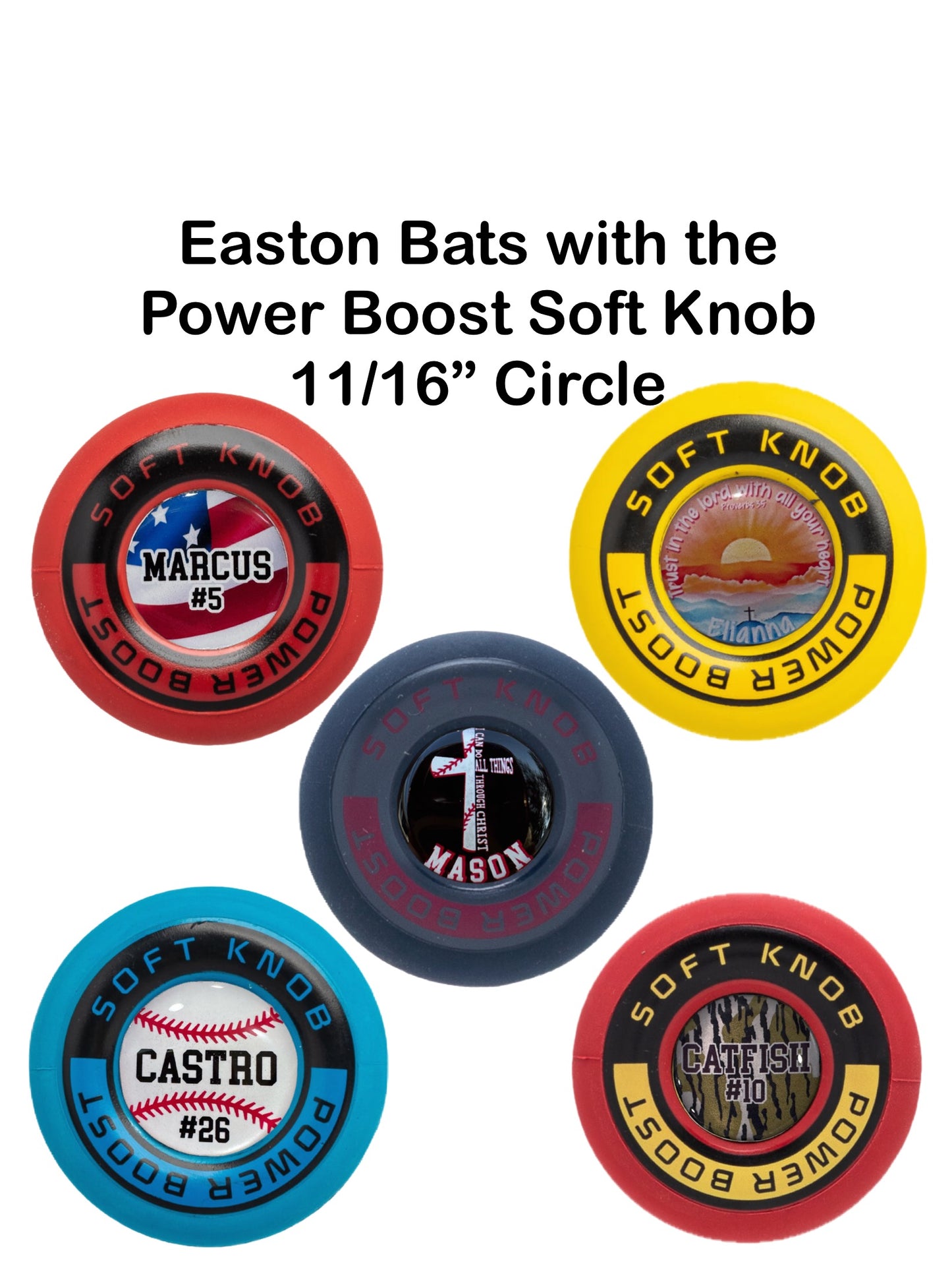 The ORIGINAL Personalized 3D Bat Knob Decals: Level Up Your Bat!
