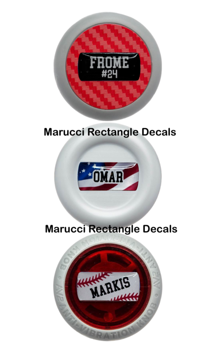 The ORIGINAL Personalized 3D Bat Knob Decals: Level Up Your Bat!